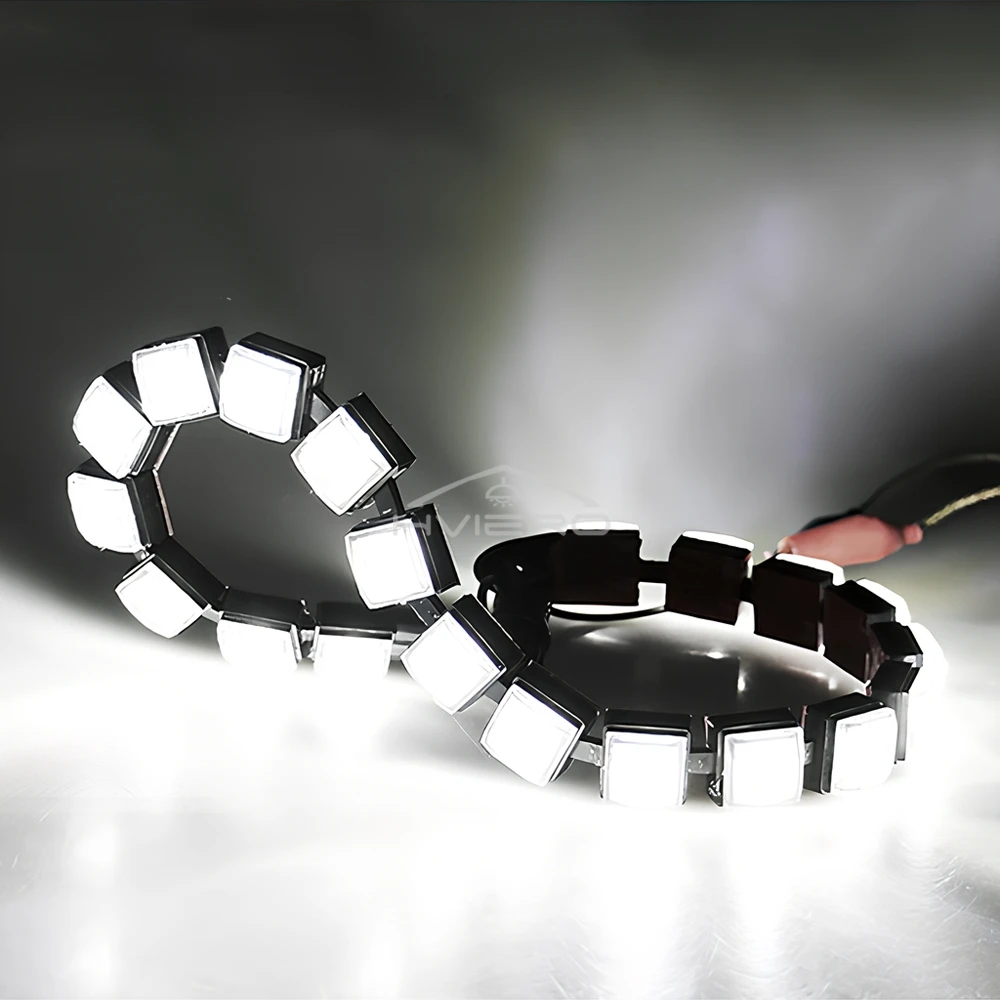 Led Auto Flexible Bulbs Silicone Daytime Night Running Light 6LED Lens 12V White Headlight Reverse Parking Fog Turn Signal Lamps
