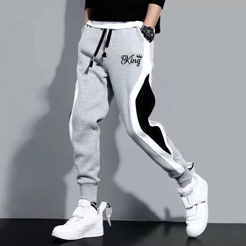 Fashionable men's hip-hop work pants, jogging pants, casual pants, elastic waist circumference, sports pants, streetwear