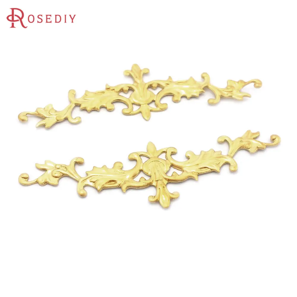 20PCS Not Plated Color Brass Decorative Spacer High Quality Diy Jewelry Making Supplies Hair Findings Accessories for Women