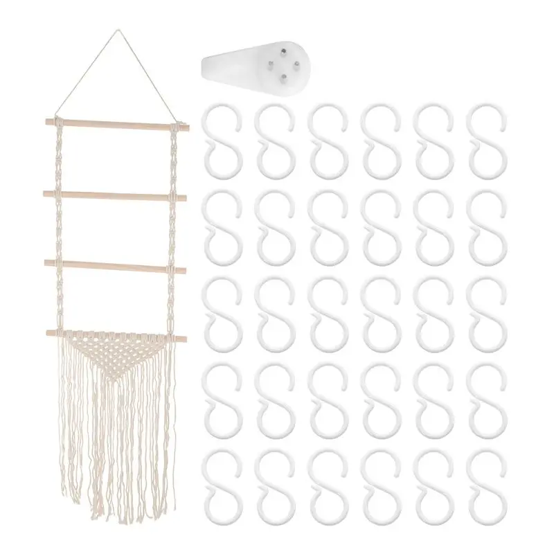 B05C-Headband Holder Hair Bows Organizer For Girls, Baby Hair Bow Holder Hair Clips Organizer With 30 Pcs Plastic Hooks