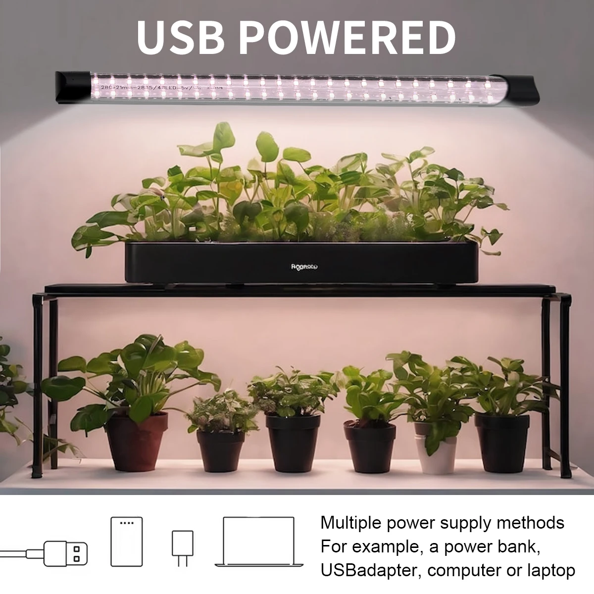 مصباح نمو LED - مصباح نباتي كامل الطيف - شتلات مائية داخلية ومصباح إضاءة تكميلي لرف الزهور - مصباح إطار #2