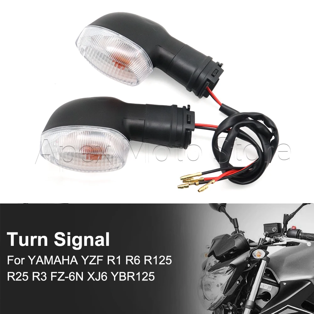 Motorcycle Turn Signal Indicator Light For Yamaha YZF R1 R6 R125 R25 R3 FZ1 FZ6 XJ6 FZ-6N XTZ150 Vixion YBR125 MT07 MT09
