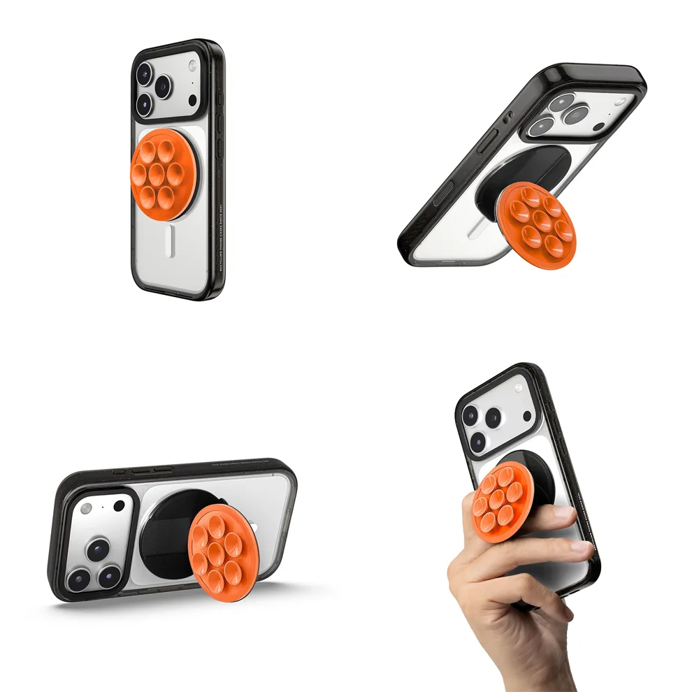 

New White Black Flower Sucker Phone Holder Magnetic Folding Stand for IPhone Holder Mount Support for S25U