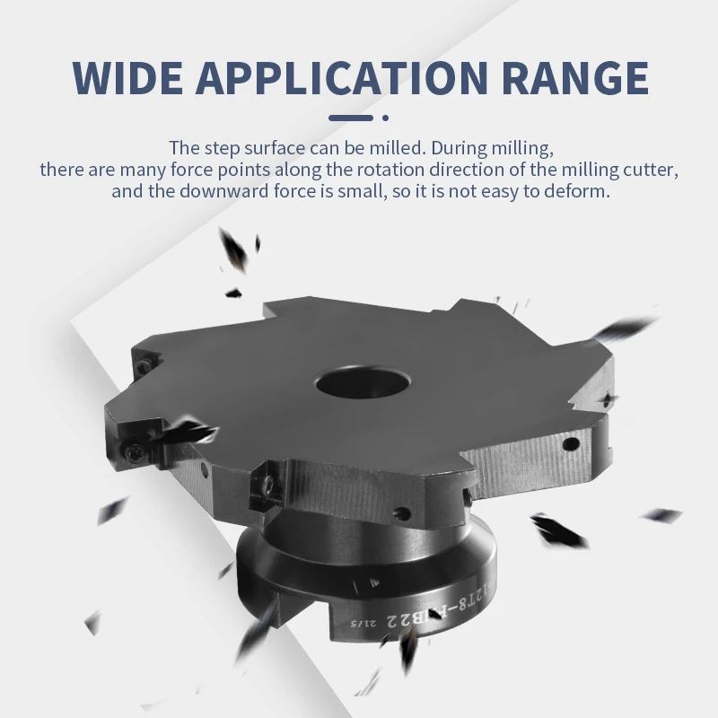 Three-Sided Edge Milling Cutter SMP 06/08/12 63mm-125mm FMB22  MPHT YBG302 T-Slot Milling Cutter Tools Head For Milling Inserts