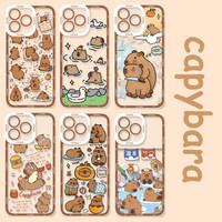 Capybara Clear Case For OPPO A60 A3 Pro A3X A12 A17 A74 A38 A18 A54 A55 A58 A78 A57 A52 A15S A35 A16 A36 A33 A93 A94 A98 Cover