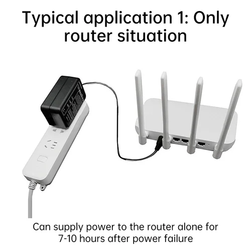 Imagen 2 del producto Mini UPS portátil AC 100-240V a DC 5V 9V 12V para módem cámara CCTV amplificador enrutador Wi-Fi amplificador de Panel de tira LED enchufe UE/EE. UU.