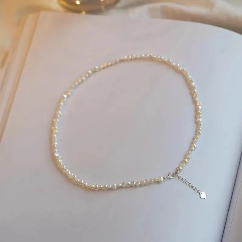 

YWYC 4-5mm Baroque Freshwater Pearl Necklaces 38cm 45cm 50cm 925sterling Silver Necklaces Jewelry Gift 2025 New Arrivals