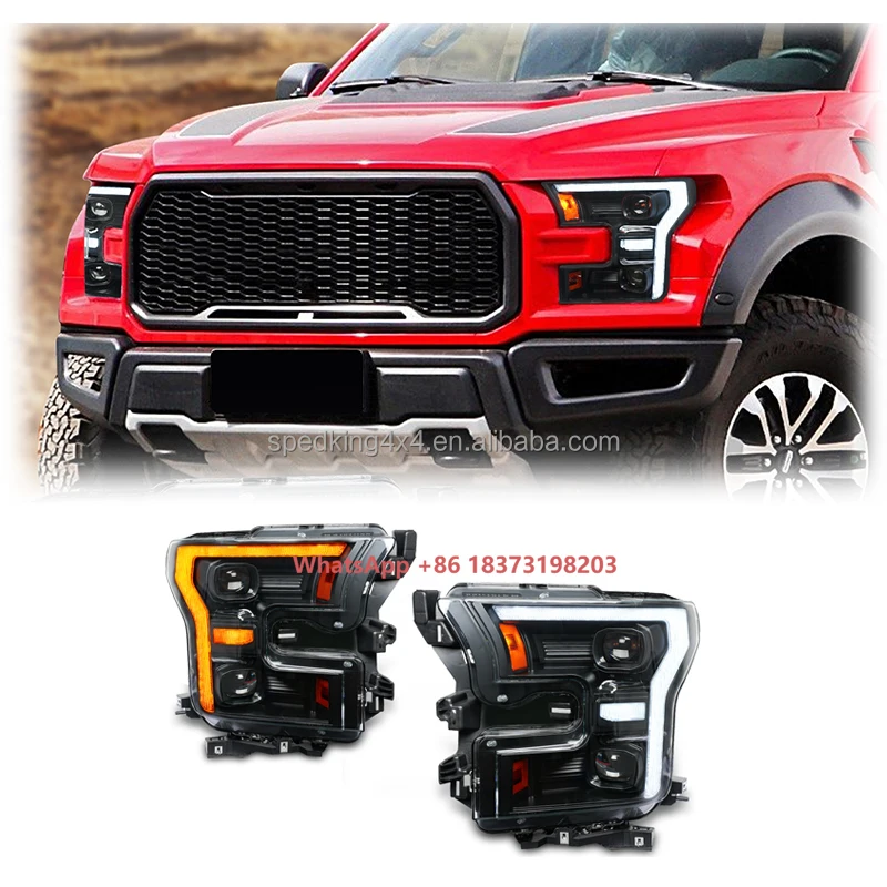 Spedking Hot Sell 4 DRL Color Mode LED Headlights for F150 2015-2020 Headlights