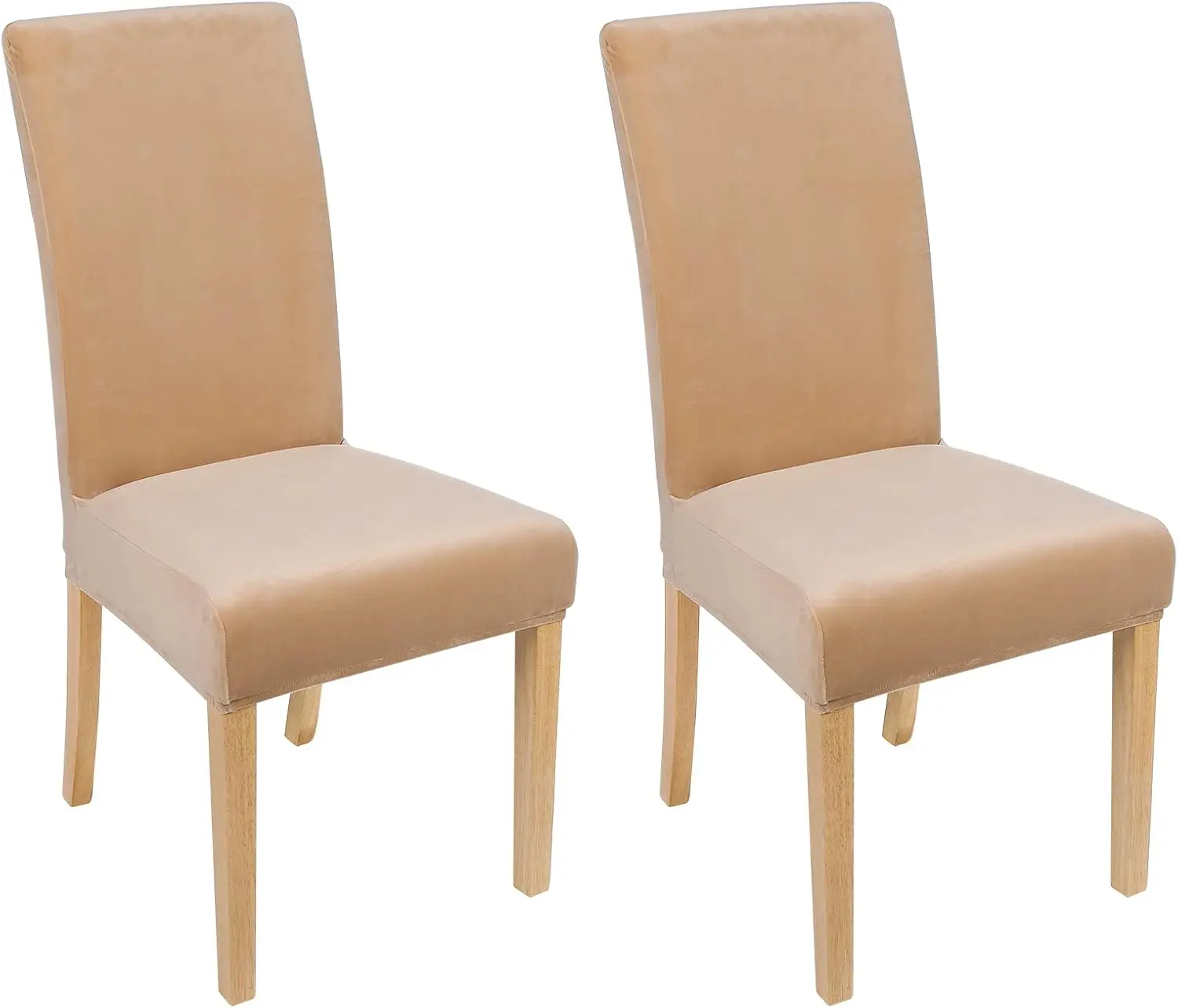 

Velvet Stretch Chair Covers For Dining Room Set Of 2, Soft Fit Removable Washable Kitchen Parsons Chair Slipcover Protector,