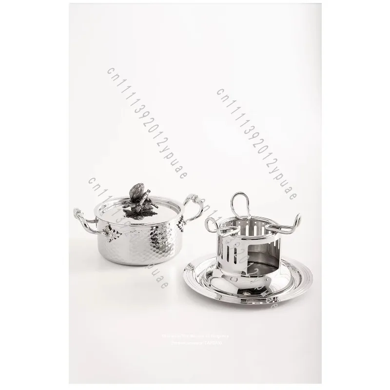 Commercial 304 Stainless Steel Gas Hot Pot Inflatable Cooking Pot Tabletop Cooker for Restaurant Catering Kitchen