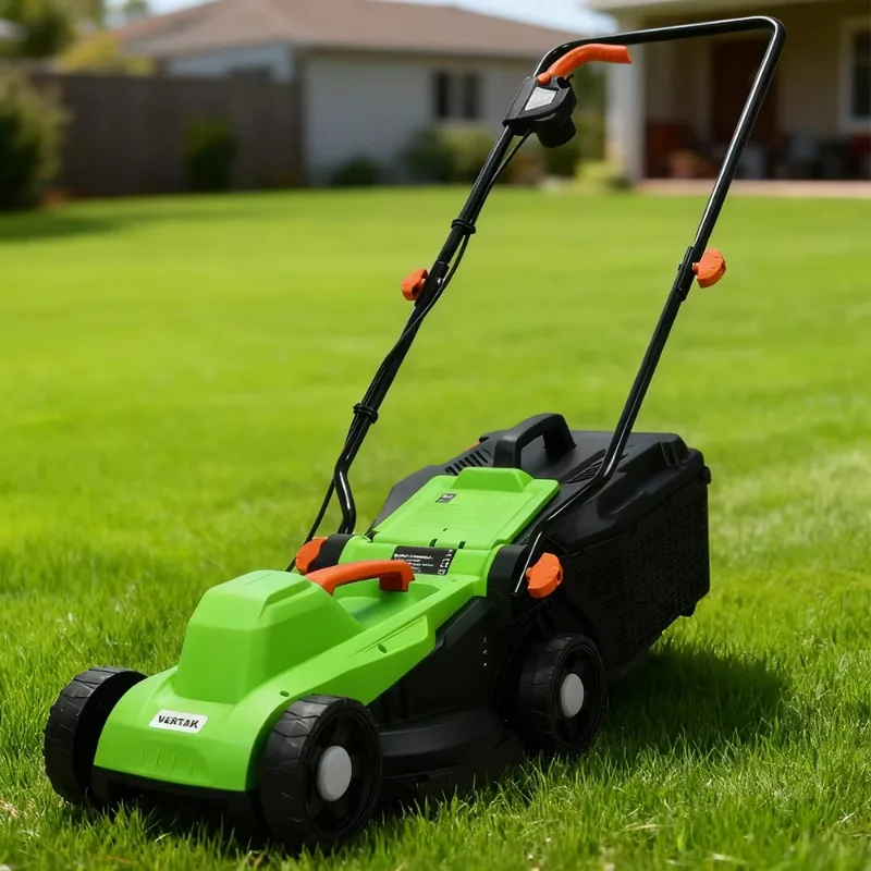 

Vertak 1200W Hand Push Corded Electric Lawnmower, 320mm Cutting Width Grass Cutter with 3 Adjustable Heights for Home Garden