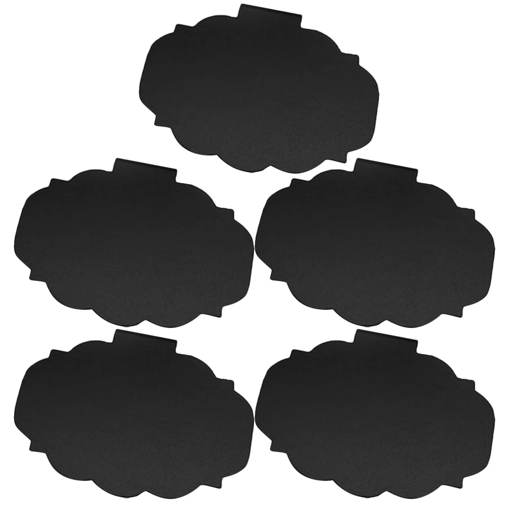 5pcs Labels Price Display Board Creative Shape Basket Clip Chalkboard Reusable Mini Black Bin Hamper Desktop