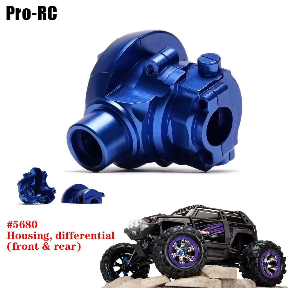 1Set Aluminum Alloy 5680 Outer Housing Differential Diff Case Front & Rear for Traxxas 1/10 Summit 56076-4 RC Car Part