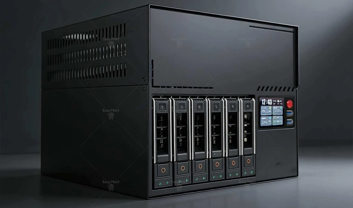 N10 NAS chassis 10 + 2 disk slots MATX motherboard Flyniu PCI-E 1U power supply tray not included