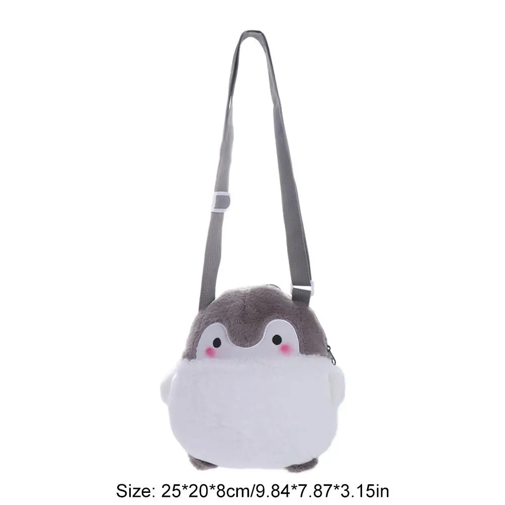 미니 인형 장난감 펭귄 메신저 가방 한국 스타일 전화 지갑 플러시 숄더 백 휴대용 재미 있은 Crossbody 가방 선물