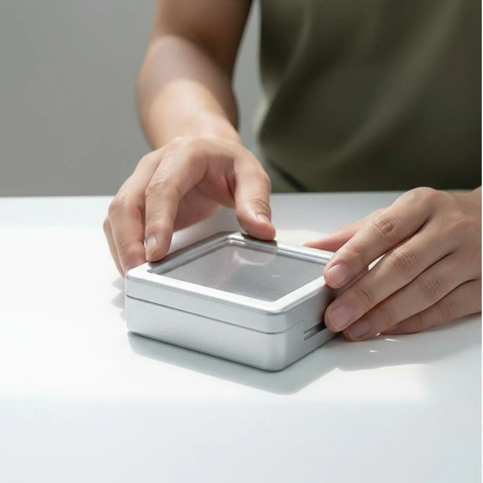 

Crystal Display Box Secure Closure Transparent Lid Stone Holder Clear Top Jewelry Container Versatile Use Plastic Stone Case