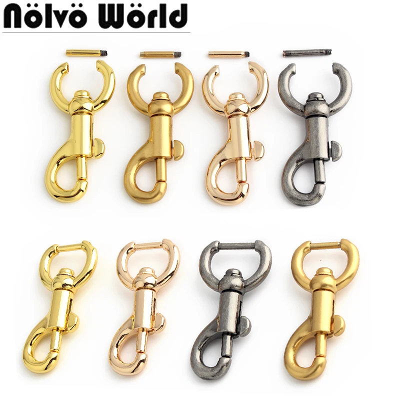 5/30/100PCS 16/19mm Detachable Screw Pet Leash Hook Carabiner Trigger For KeyChain Bags Strap Buckles Swivel Lobster Accessories