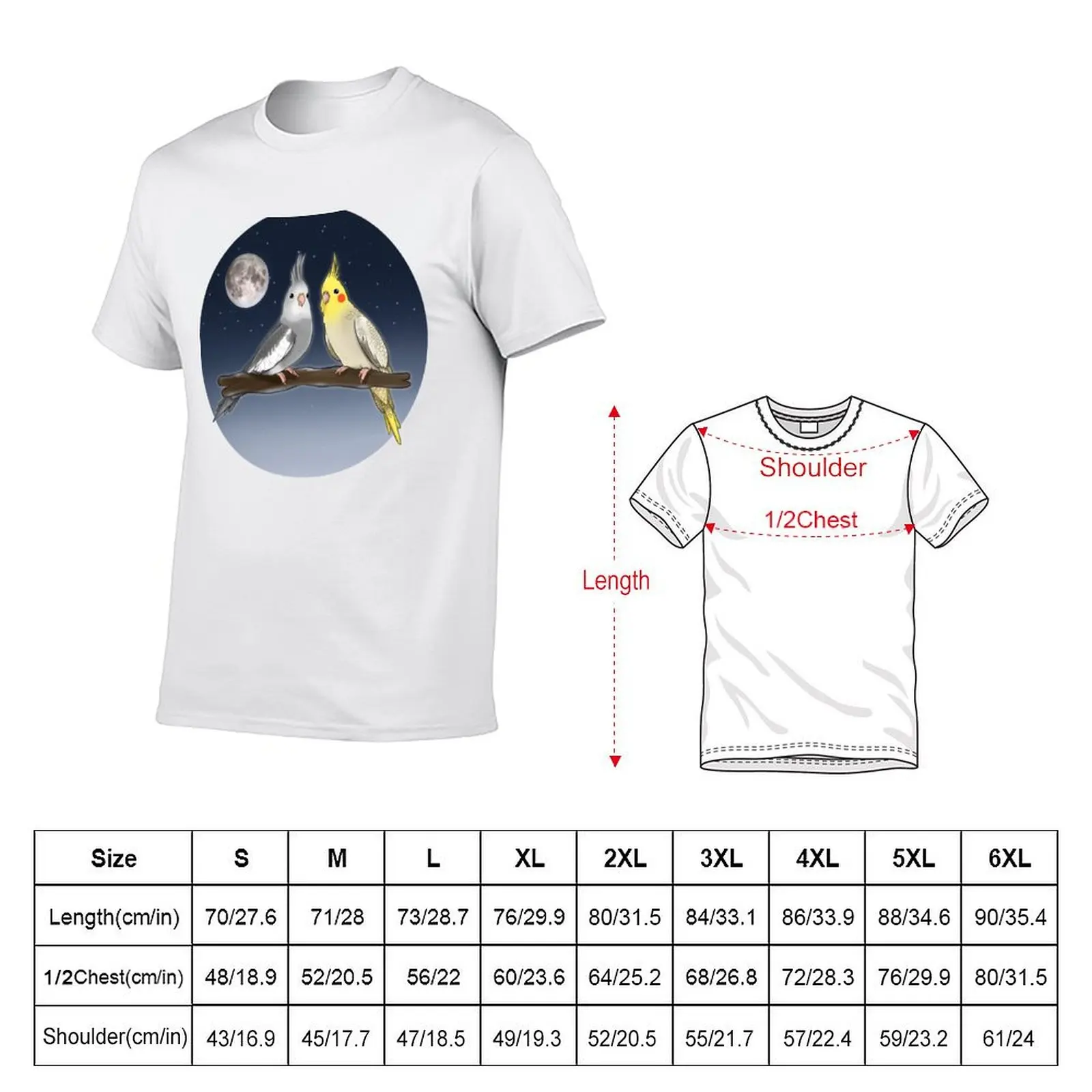 Cute Cockatiels T-Shirt shirts graphic tees topping cotton t shirt men