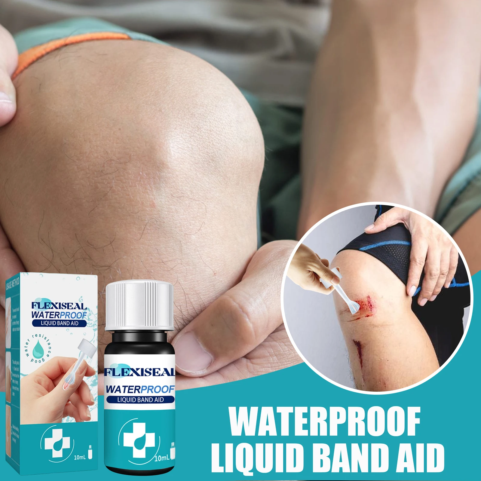 Liquid Wound Dressing Waterproof Hemostatic Adhesive Gel Band-aid Protective Film Quick Film Forming Waterproof Breathable 10ML