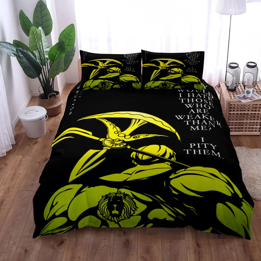 Best Six Anime Quotes Duvet Cover Set UK Single Double King US Twin Full Queen Size Anime Bed Linen Set