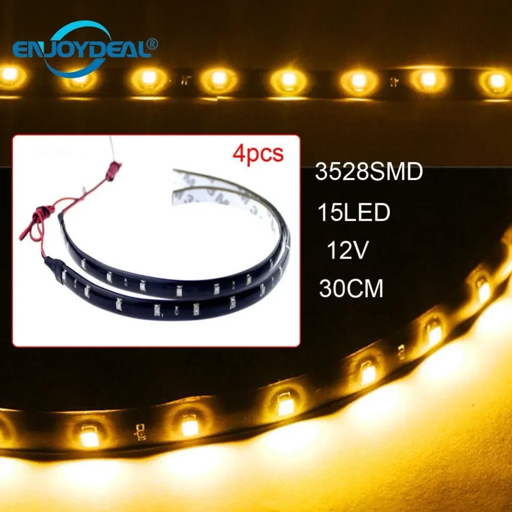 LED Strip Lights 30CM Waterproof 3528 SMD Bar Led Strips String For Car Auto Daytime Running light Decoration lamp Tape Ribbon
