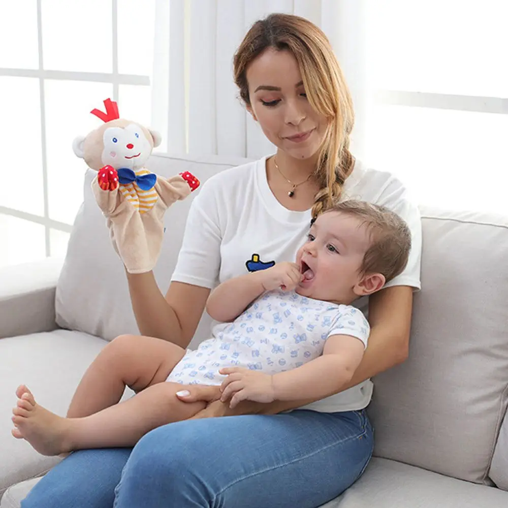 Lindo títere creativo espectáculo juguetes para niños juguete educativo juguetes para bebés juguetes de peluche marioneta de mano muñeco de peluche juguete de peluche