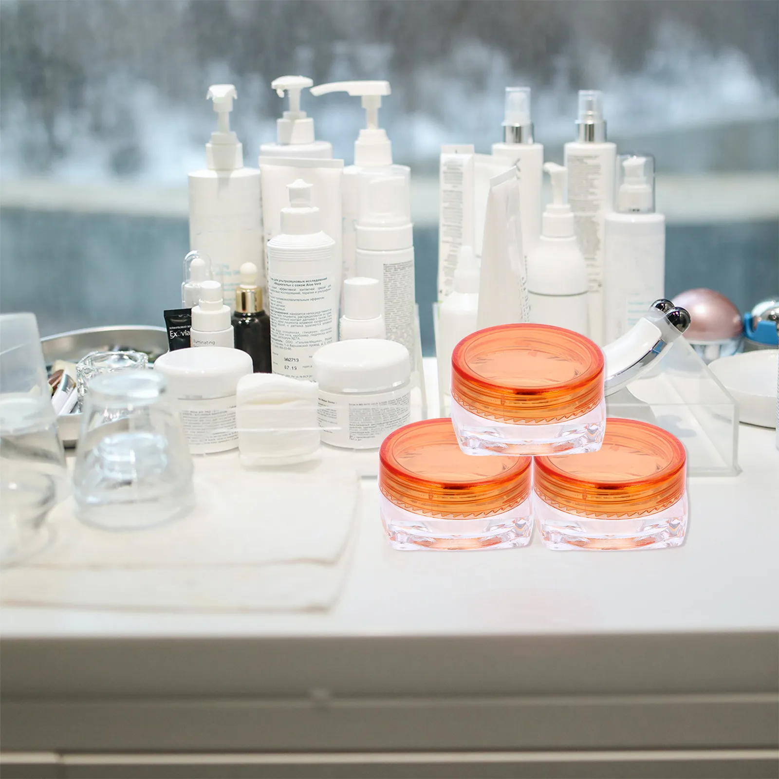 

Набор из 50 баночек для крема для лица, разноцветные контейнеры для смешивания, образцов, лосьонов, кремов, пудр, многоразовые