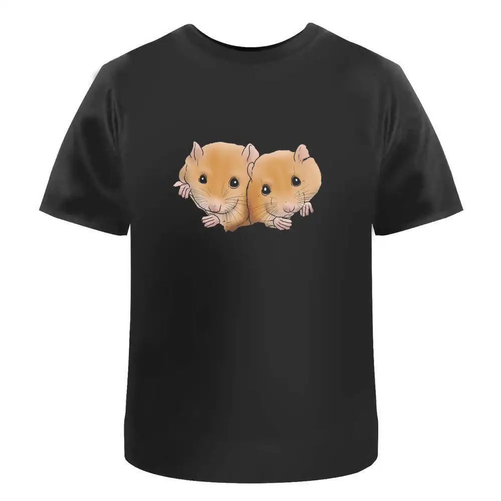 Cuddling Dormice' Cotton T-Shirts   Anime Graphic T-shirts for Men Clothing Women