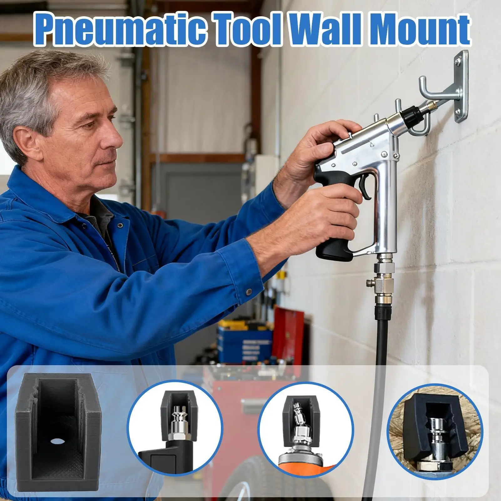 Tool Racks For Garage Walls 10 Pieces Tire Pressure Gauge Organizer Pneumatic Tool Wall Mount For Workshop Auto Repair