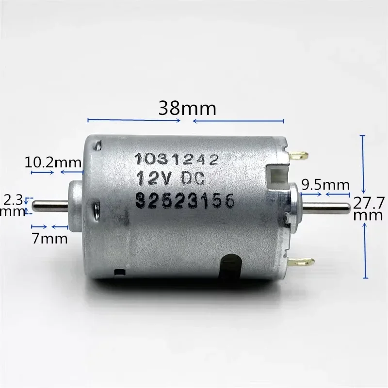 JOHNSON 1031242 Mini 385 Motor DC 6V 12V 18V 24V 13400RPM Dual 2.3mm Shaft Micro 28mm Electric Motor DIY Hobby Toy Model