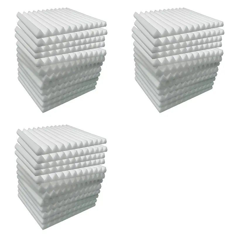 

【COMELY】Acoustic Foam Panels 36 Pcs, Soundproof Wall Panels 30X30x5cm, High Density Sound Absorbing Panel For Walls White