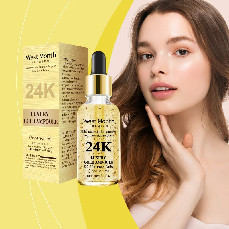 

24K Gold Skincare Serum, Hyaluronic Acid Essence, Gently Nourishes & Softens Facial Skin, Ideal For Daily Skin Care Routine