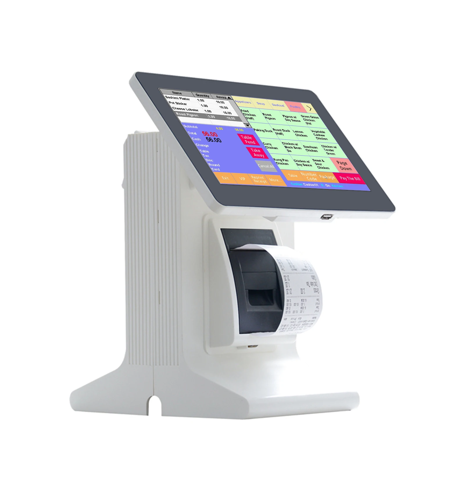 E86d Goedkope Kassa Machine Eenvoudig Te Bedienen Allemaal In Één Touchscreen Kassa Met Ingebouwde Printer En Engelse Software