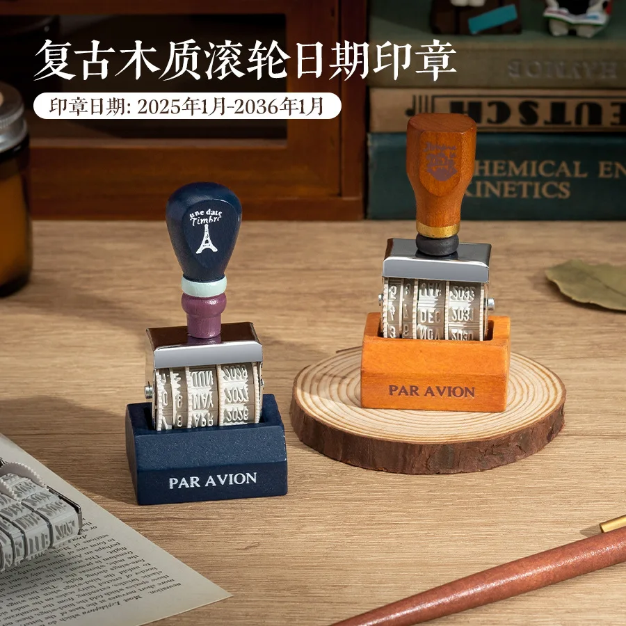 Retro Date Seal DIY Hand Account Adjustable Year Month Day Roller Seal Cross-border Year Seal Stamp and Die Sets Stamps Stamp