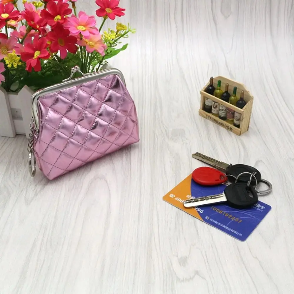Portamonete creativo con bottone in metallo, portamonete in pelle PU con portachiavi, pochette, portafoglio, custodia per rossetto, portafoglio piccolo regalo