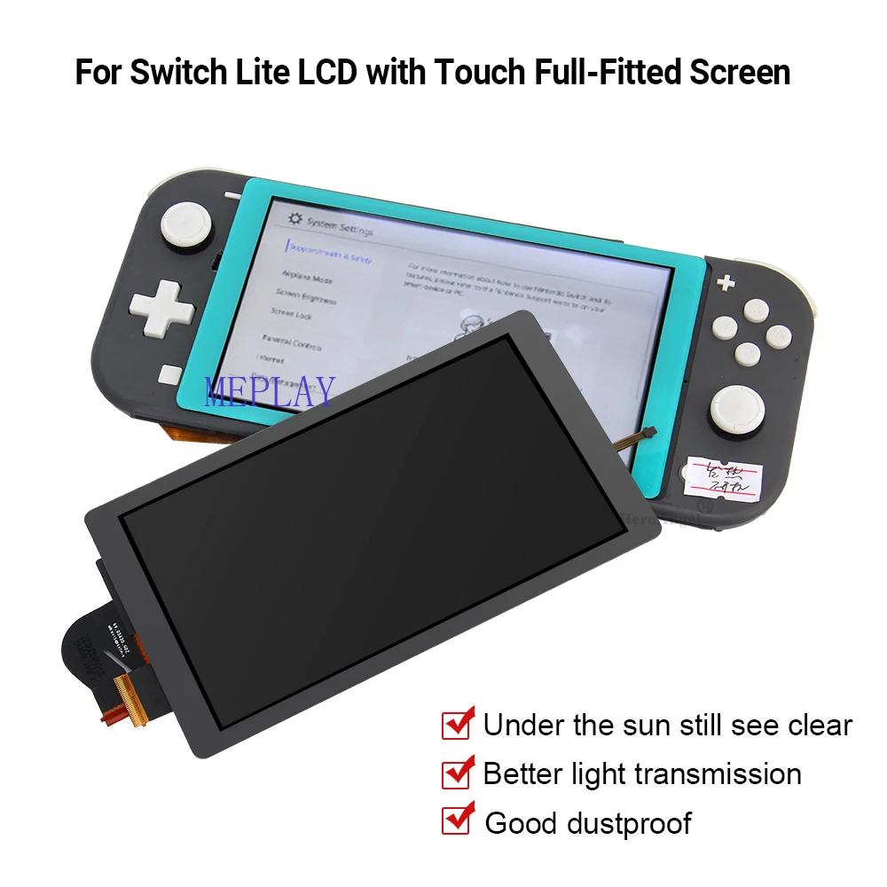 For Switch Lite LCD Display Full Fitted Screen Assembly Digitizer Replacement for Nintendo Switch Lite Console LCD Touch Display