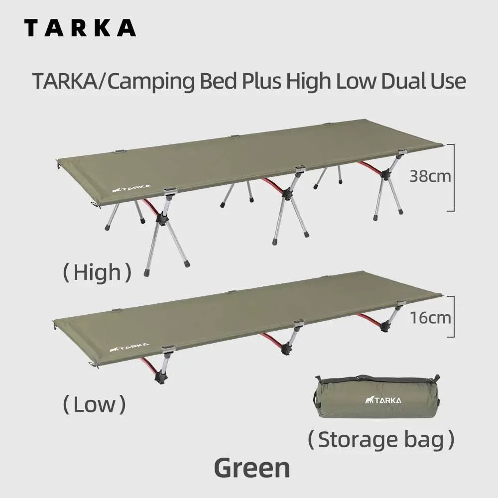 TARKA Green Tourist Camp-cot Camp Bed Portable Fodlable Camping Cot Outdoor Folding-bed Hiking Camping Furnishings Supplies 야전침대