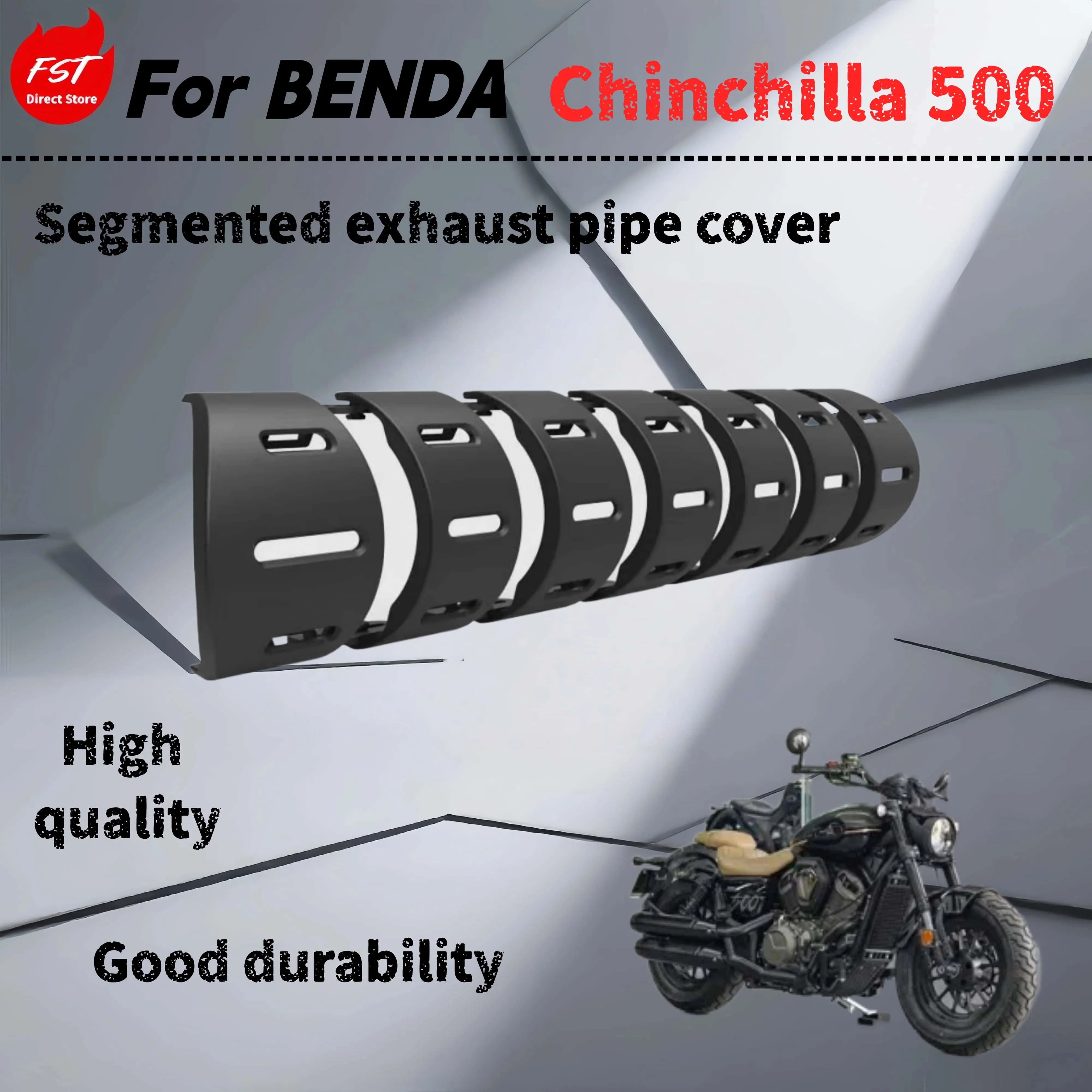 

For Benda Chinchilla 500 exhaust pipe thermal shield non-destructive installation