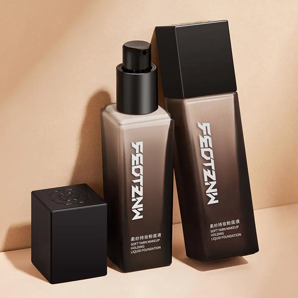 Base de hilo suave de larga duración de Feotznw - Maquillaje líquido para arrugas y cuidado de la piel para mujer