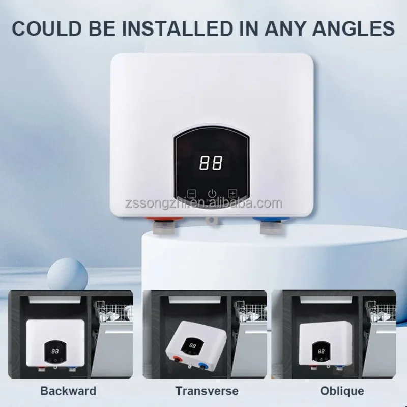 Electric Tankless Water Heater 5500w House Wall Low Price Bathroom Geyser Portable for Bathroom Scaldabagno Istantaneo
