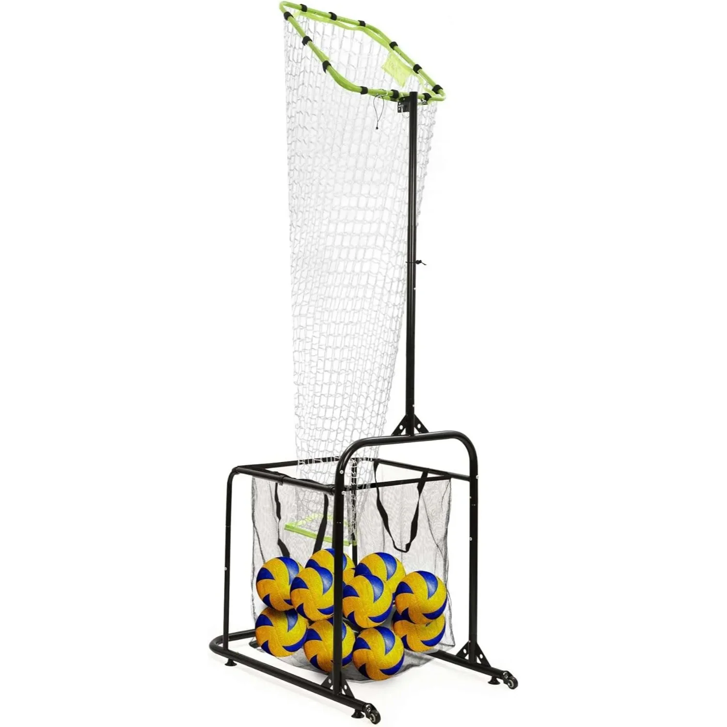 Portable volleyball practice training net Adjustable multi-functional ball collector Practice net Easy to assemble and carry