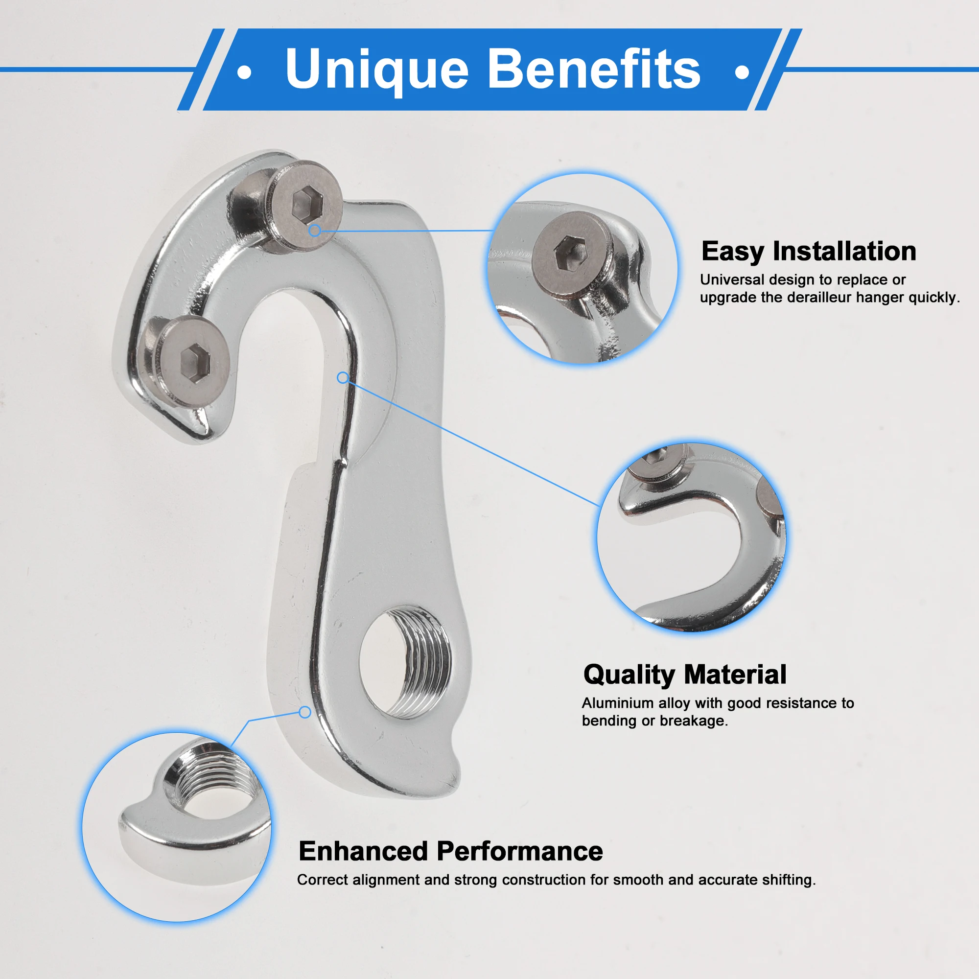 

X Autohaux Вешалка для заднего переключателя велосипеда Алюминиевый сплав Механическая рама Хвостовой крючок Адаптер для велосипедных аксессуаров - Тип 98