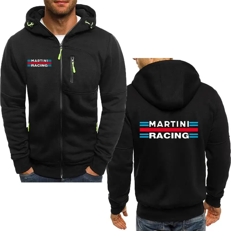 Men's hoodie Jackets Martini Racing Print Fashion Casual Coats Spring Autumn Zipper Hoodies Sweatshirt High Quality cotton Tops