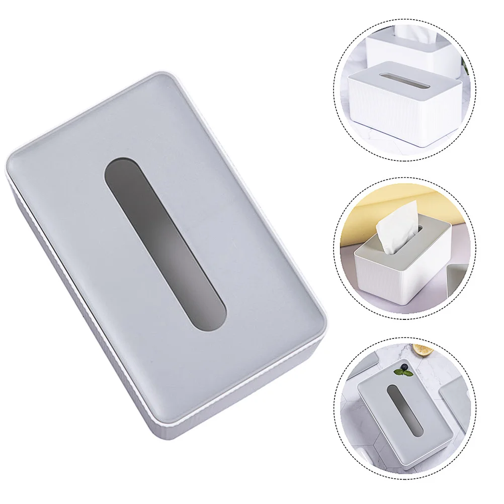 

1Pcs Tissue Box Corrugated Paper Napkin Case Lightweight Home Office Car Napkin Holder Storage Container Decorative Tissue