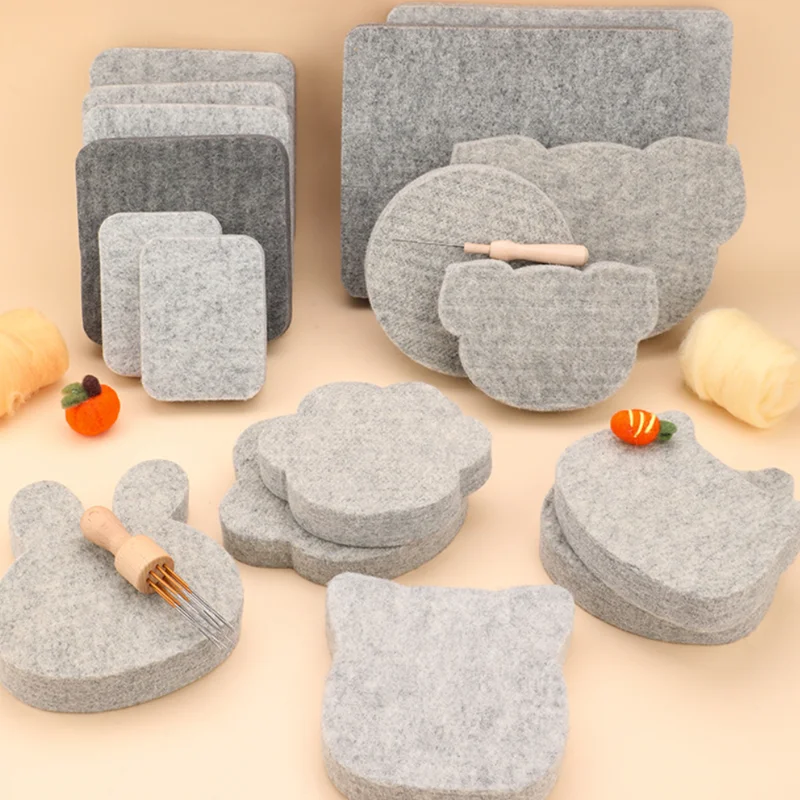 Hot sale 1Pc High Density Felt Pad Handmade Wool Poke DIY Needle Felting Poked Pad Leather Craft Tool Sewing Accessories