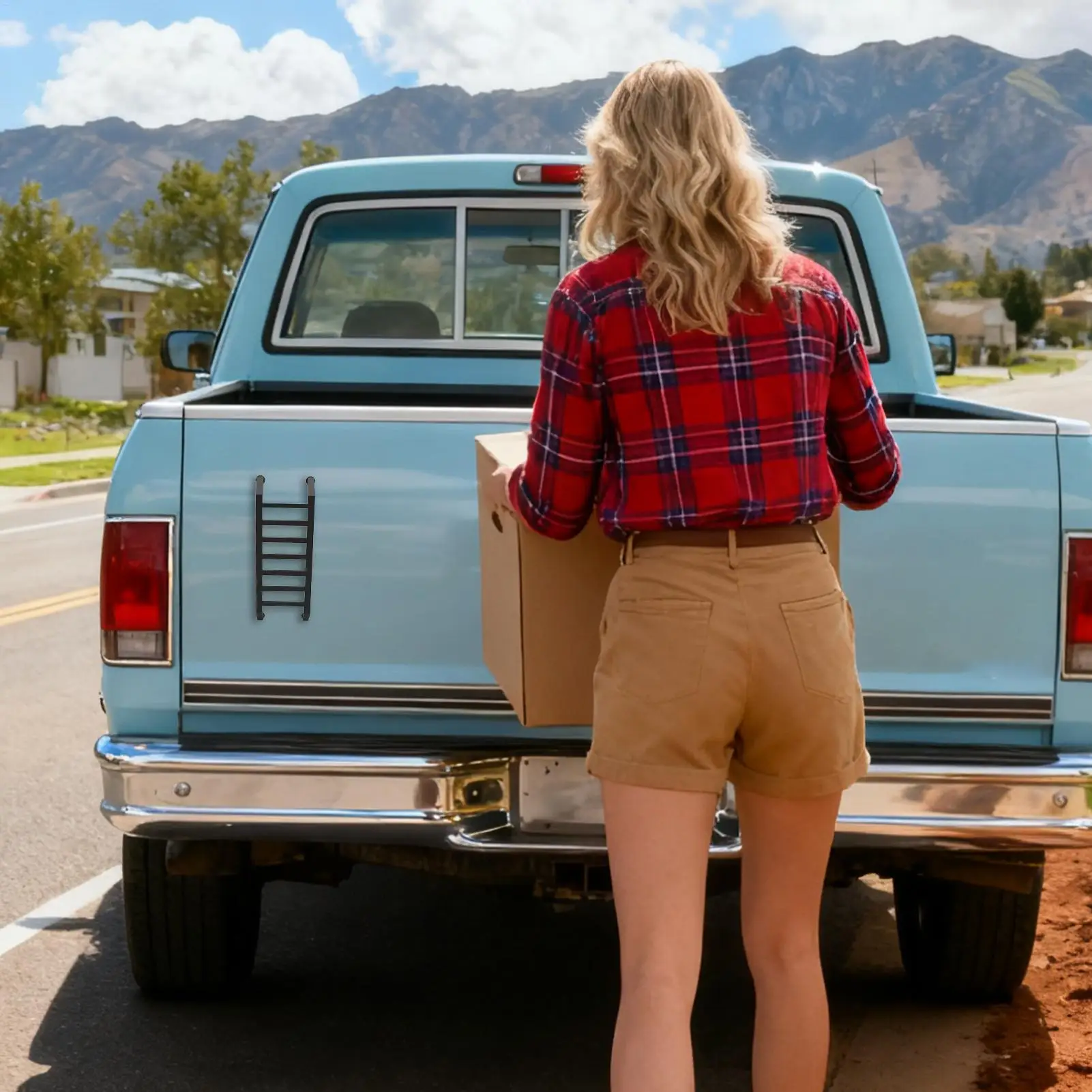 

Украшение крыши автомобиля, клейкая уличная мода, внешняя 3D наклейка в форме лестницы для бампера, капота, двери, поездок на работу, путешествий, семьи