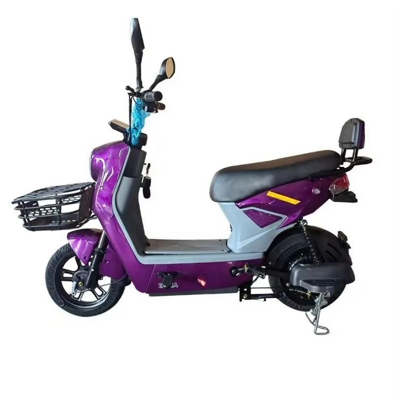 RRE Cheap electric scooter 14-inch tubeless tires 350W steel frame, electric bicycle, brushless motor, integrated seat, electric