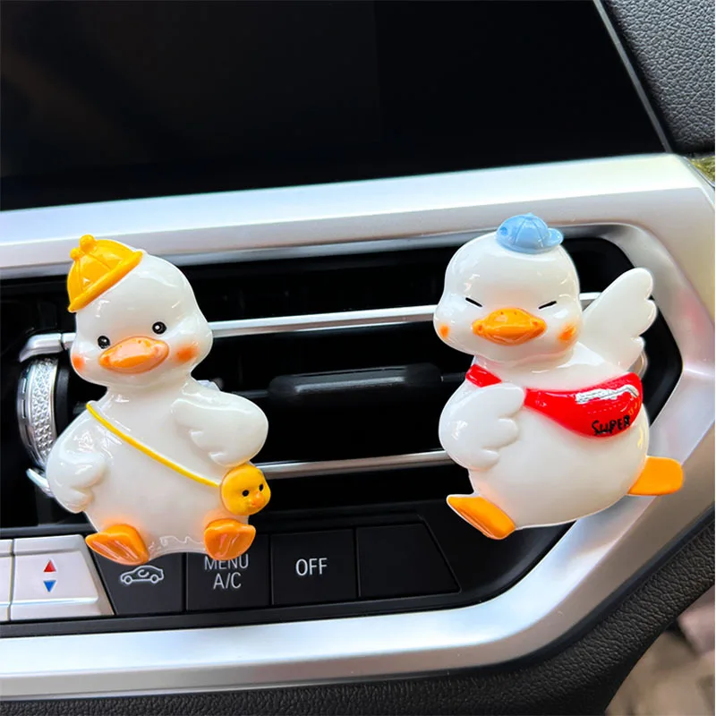 Backpack Duck Auto Air Vent Decor Cute Cartoon Little Yellow Duck Creative Vehicle-mounted Air Conditioning Aroma Decoration
