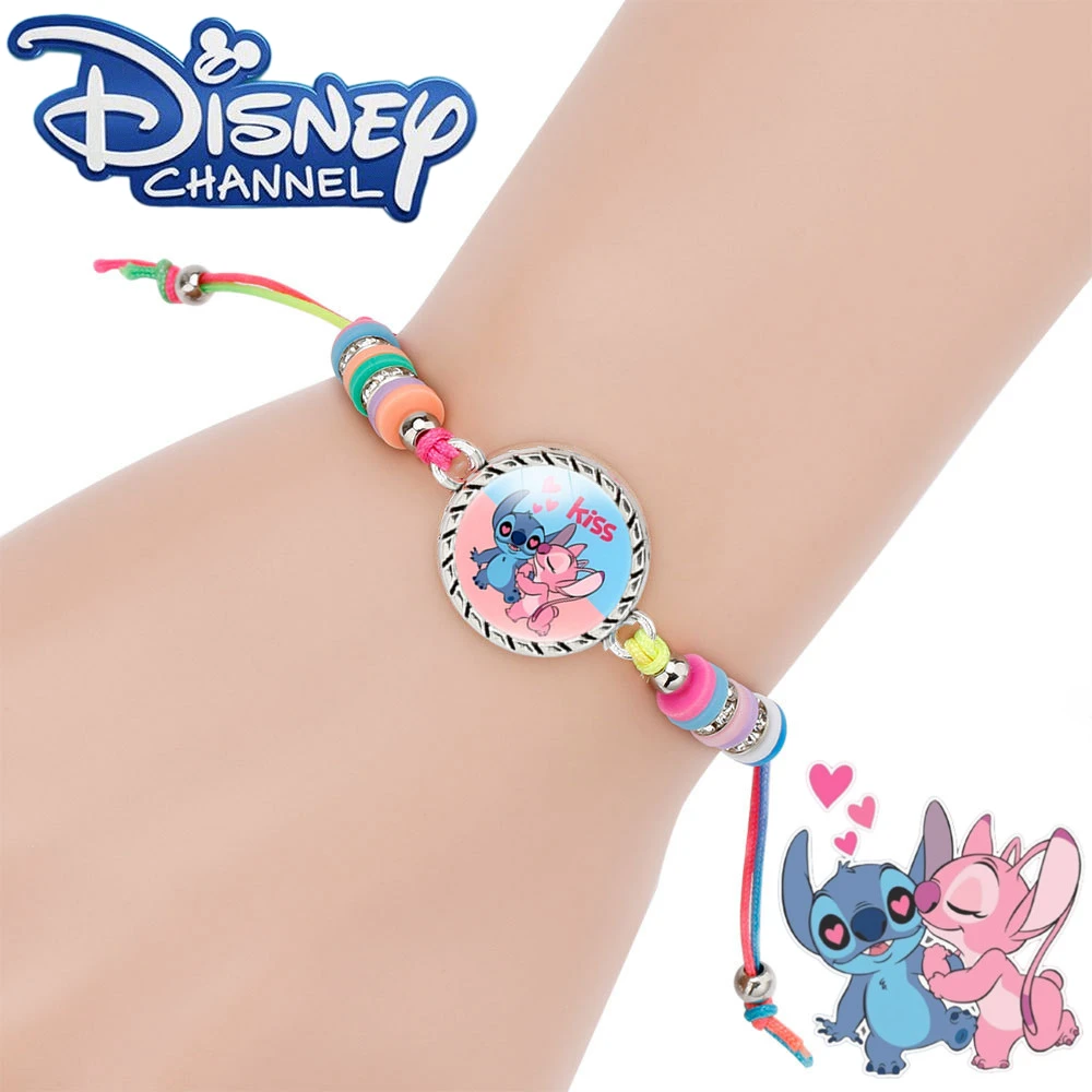 

Kawaii Disney Stitch Anime Bracelet Cartoon Lilo & Stitch Anime Print Cute Wristand Present Kids Toys Girls Christmas Party Gift