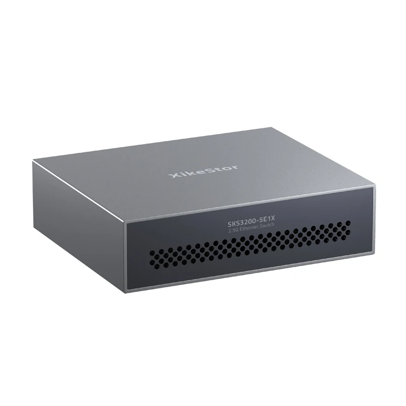 xikestor 2.5G Simple L2 Managed 5 Ports 2.5G RJ45 & 1 Port 10G SFP+ Ethernet Support VLAN/Port Aggregation Fanless